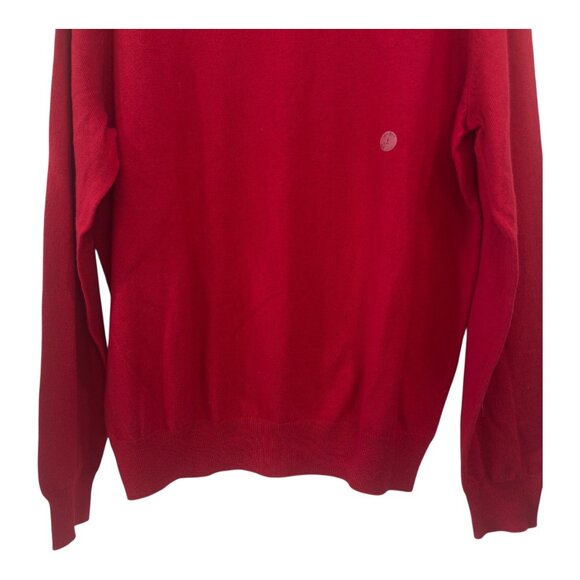 Chaps Mens Red V-Neck Sweater Size Large Cotton & Cashmere Blend Business Casual - Picture 11 of 12